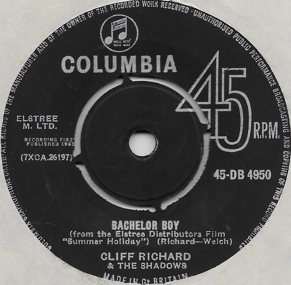45-DB 4950 The next time Cliff Richard & The Shadows from ITV, Channel 4 and Channel 5 library Label